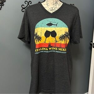 Catalina Wine Mixer Graphic Tee- Dark Grey, Women’s Size Large